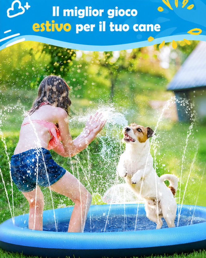 Piscina a Fontana per Cani - Tappetino Rinfrescante 1 Metro